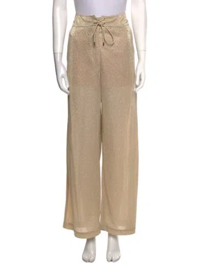 Pre-owned Lanvin Printed Wide Leg Pants W/ Tags In Neutral