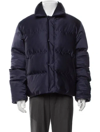 Pre-owned Lanvin Puffer Coat In Blue