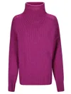 Lanvin Fuchsia Pink Virgin Wool Blend Sweater In Fuchsia