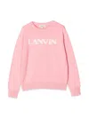 Lanvin Pullover Con Logo In Pink