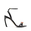 Lanvin Black Swing Melodie Heeled Sandals In 10 Black