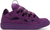 Lanvin Curb Leather Sneakers In Anemone720