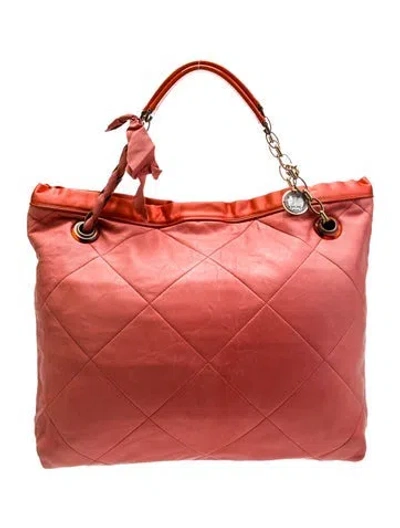 Pre-owned Lanvin Quilted Hobo In Pink