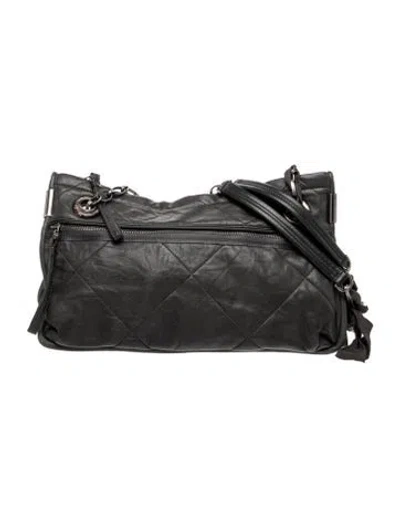 Pre-owned Lanvin Quilted Shoulder Bag In Black
