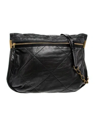 Pre-owned Lanvin Quilted Shoulder Bag In Gray