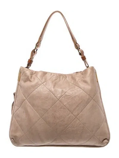 Pre-owned Lanvin Quilted Shoulder Bag In Neutrals