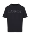Lanvin Raised-logo Cotton T-shirt In Black