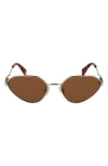 Lanvin Rateau 58mm Cat Eye Sunglasses In Gold/brown