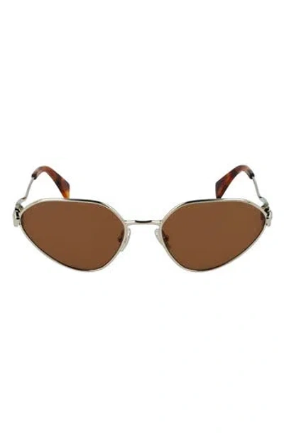 Lanvin Rateau 58mm Cat Eye Sunglasses In Gold/brown