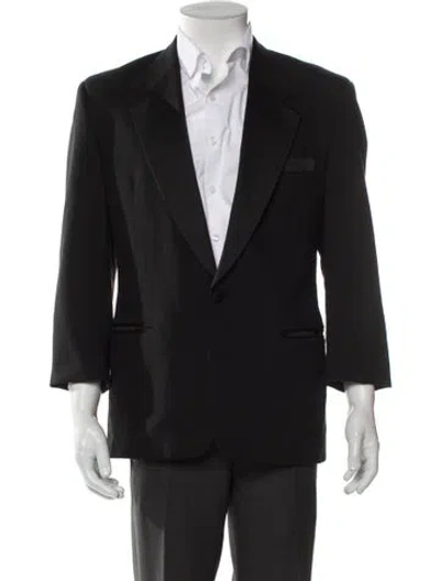 Pre-owned Lanvin Raw-edge Trim Blazer In Black