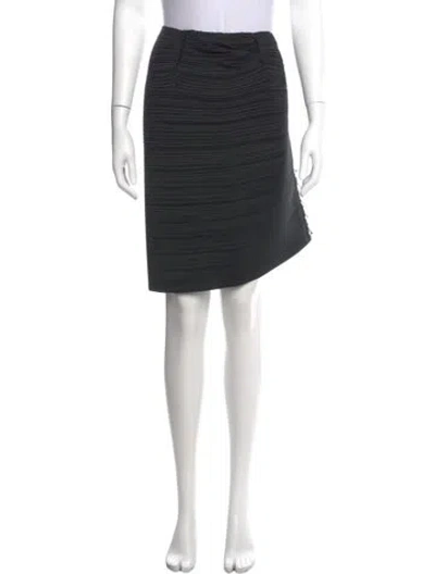 Pre-owned Lanvin Raw-edge Trim Mini Skirt In Black