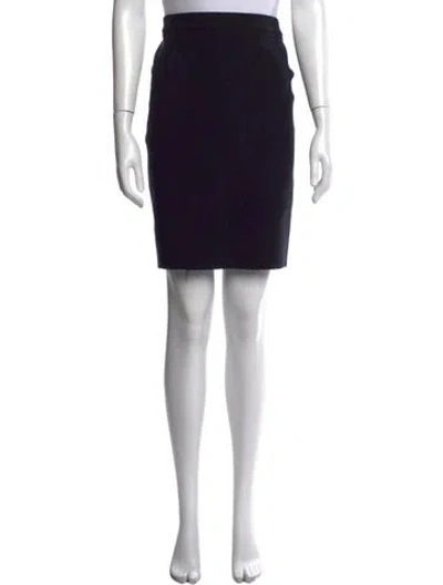 Pre-owned Lanvin Raw-edge Trim Mini Skirt In Black