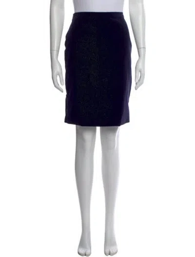 Pre-owned Lanvin Raw-edge Trim Mini Skirt In Gray
