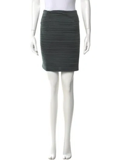 Pre-owned Lanvin Raw-edge Trim Mini Skirt In Green