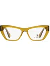 Lanvin Rectangle-frame Glasses In 黄色