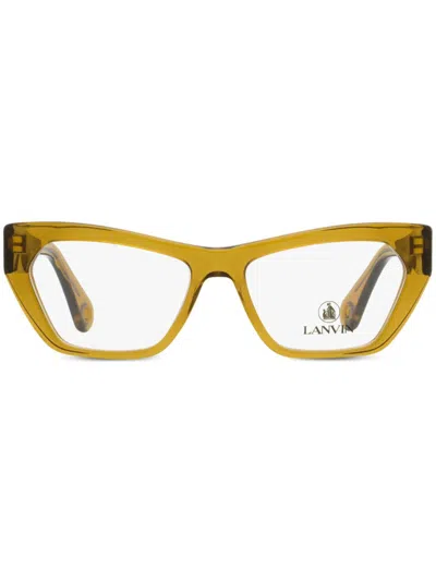 Lanvin Rectangle-frame Glasses In Brown