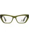 Lanvin Brille Mit Eckigem Gestell In Grün