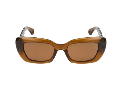 Lanvin Rectangular Frame Sunglasses In Caramel
