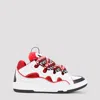 Lanvin Leather Curb Sneakers For Women In Red