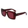Lanvin Babe Twisted Rectangle Plastic Sunglasses