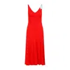 Lanvin Red Flame Sleeveless A-line Midi Dress In Red