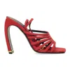 Lanvin Red J 105mm Sandals Heels In Red
