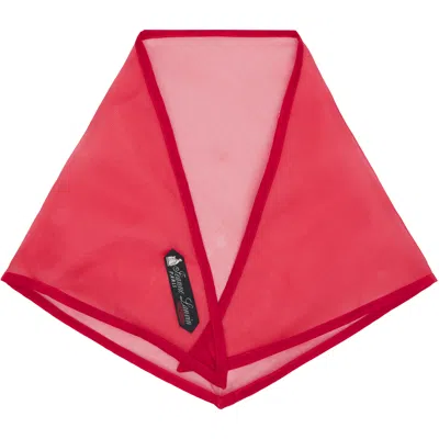 Lanvin Red Silk Organza Triangle Scarf