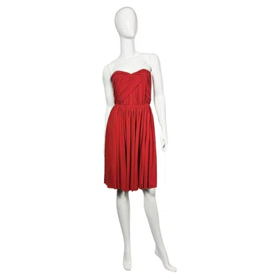 Pre-owned Lanvin Red Strapless Bustier Dress, 2012