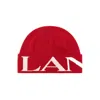 Lanvin Multicolor Wool Beanie In Red