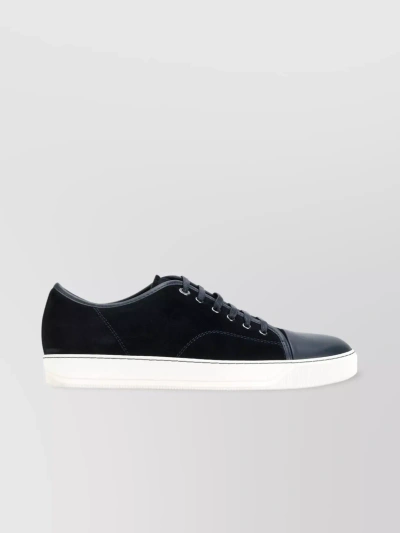 Lanvin Refined Low-top Leather Sneakers In White