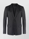 Lanvin Refined Single-breast Blazer With Flap Pockets In Grey