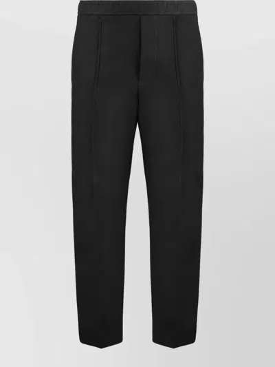 Lanvin Regular-fit Straight-leg Trousers In Black
