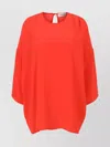Lanvin Relaxed Fit Round Neck Top In Red