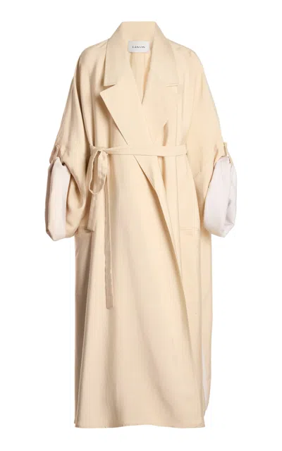 Lanvin Relaxed Fluid Coat In Nude