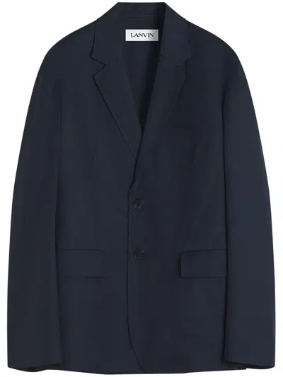 Lanvin Relaxed Outerwear Jacket For Men In Blue