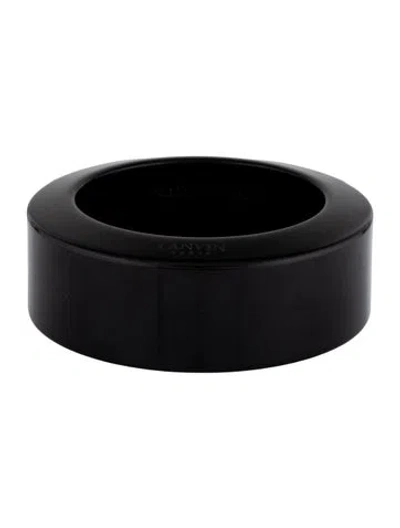 Pre-owned Lanvin Resin Bangle Bracelet, 8" In Black