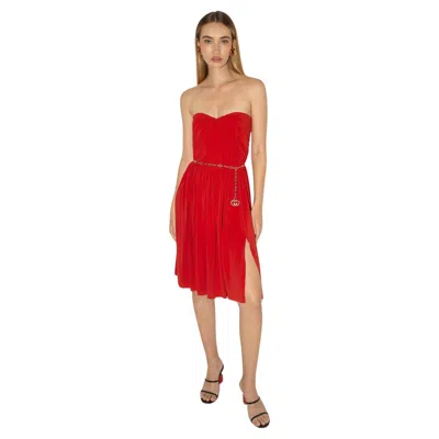 Pre-owned Lanvin Resort 2012 Strapless Boned Bodice Grecian Drape Dress In Orange