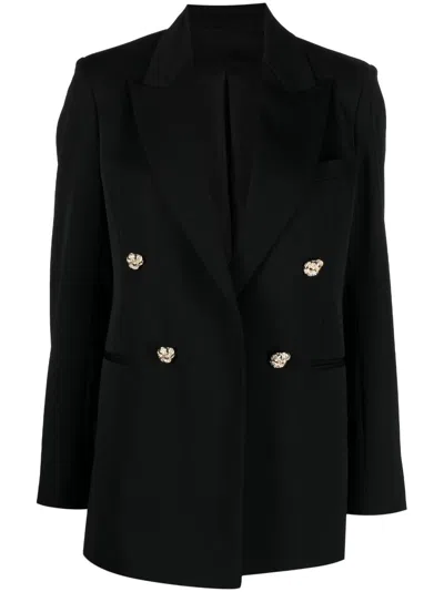 Lanvin Rhinestone-embellished Black Wool Blazer