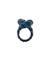 Lanvin Rhinestone Melodie Ring In Blue/crystal