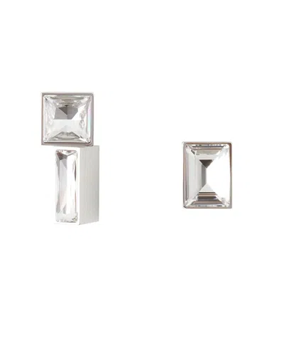 Lanvin Rhythmique Asymmetrical Earrings In Silver