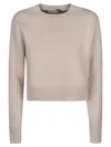 Lanvin Sand Wool Blend Sweater In Paper