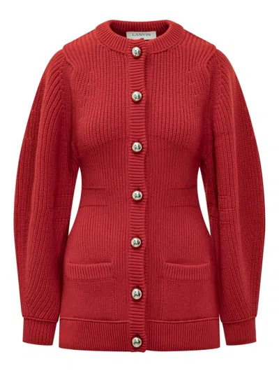 LANVIN LANVIN RIBBED CARDIGAN