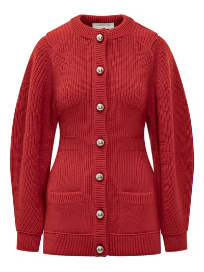 LANVIN RIBBED CARDIGAN