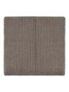 Lanvin Ribbed-knit Scarf In Brown