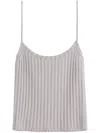 Lanvin Ribbed Tank Top In Viscose In Gray
