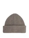 Lanvin Ribbed  Hat In Gray