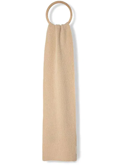Lanvin Ribbed Scarf In Neutrals