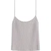 Lanvin Ribbed Tank Top In Viscose In Gray