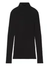 Lanvin Turtleneck Sweater In Merino Wool And Silk In Black
