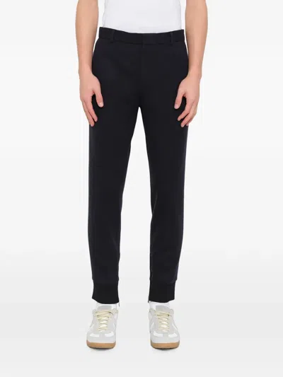 Lanvin Ribbed-cuff Track Pants In Black